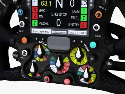 C35 Steering Wheel Low-poly 3D model