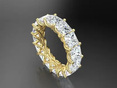 Ring M18 The luxury female ring with gems wedding 3D print model