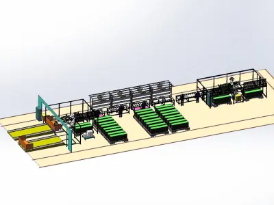  Large manipulator working line  3D model
