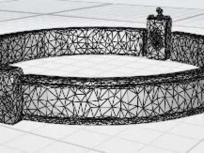 Fleur Gold Bracelet  Minimalist Royal Jewelry  18k Rose Gold 3D print model