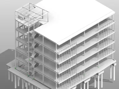 Building in structure by REVIT 3D model
