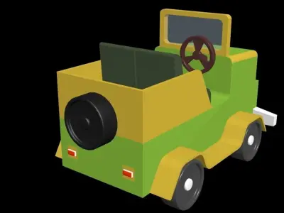 Low Poly 3D Car Model toy Low-poly 3D model