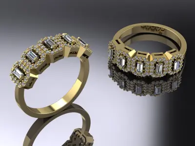Jewelry Ring Gold 3D print model 26