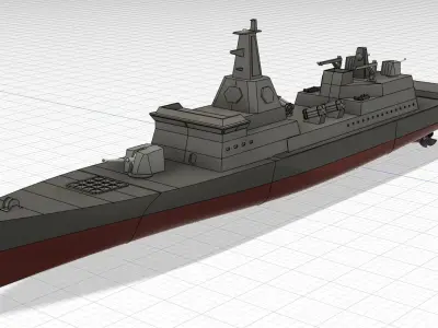 Cruiser - 3D print warship 3D print model