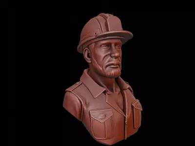 Engineer Bust 3D print model