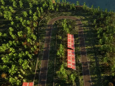 The Verdant Grand Prix - Unreal Engine Car Race Track Template Low-poly 3D model