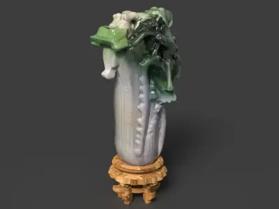 Chinese  jadelite cabbage figure  Low-poly 3D model