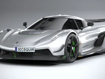 Koenigsegg Jesko 2020 LowPoly Low-poly 3D model