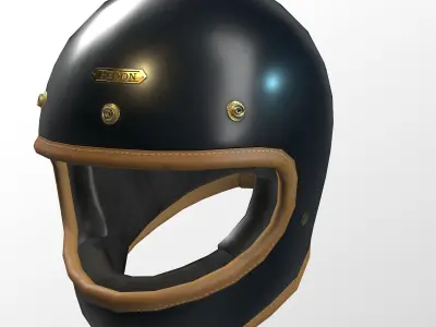 Helmet classic Low-poly 3D model