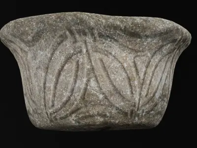 Greek Column Top Low-poly 3D model