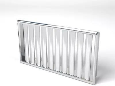 Simple metal air vent 3D model