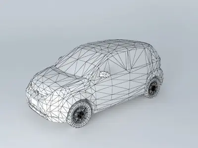 2010 Daihatsu Boon Low Poly Free 3D model