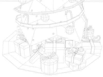 Low Poly Christmas Tree Low-poly 3D model