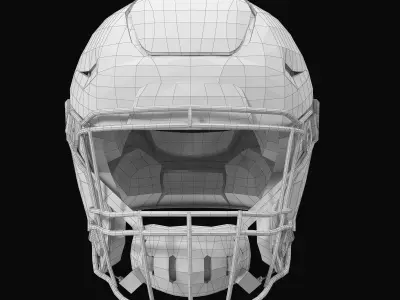 Riddel Speedflex Helmet Blue Low-poly 3D model