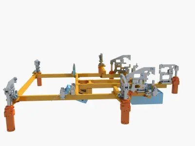 Industrial Equipment 44 - Car Front Floor Fixture 3D model