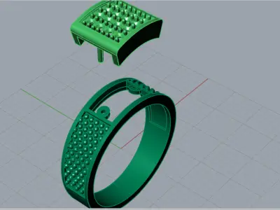 luxury jewelry man ring mr0190 3D print model