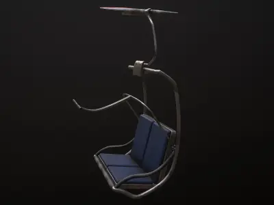Ropeway Seats Low-poly 3D model