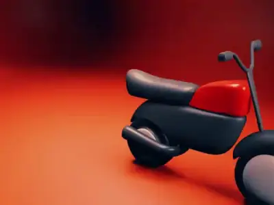 Bike low poly 3d model Low-poly 3D model