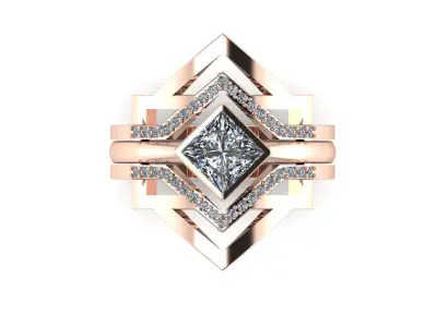 Matching Diamond Rings R2 3D print model purchase