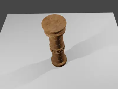 Ancient Column Low-poly 3D model