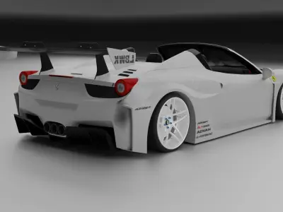 Ferrari 458 Spider Liberty Walk Sillhouette 3D model