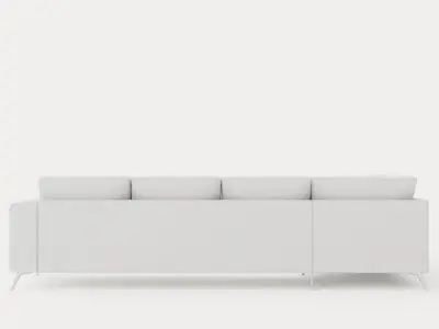 Ocean Luxury 4 Seater Sofa With Chaise Lounge Left Low-poly 3D model