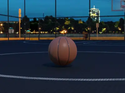 Realistic High-Poly Basketball 3D model