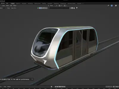 Rail Bus Free 3D model