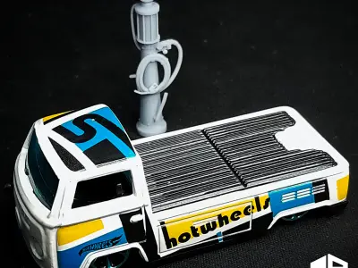 Gas Pump 164 Scale - Includes Pre-Supported - for Dioramas 3D print model