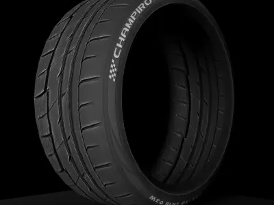 3d Tires - Low Poly - Game Ready tire champiro carrera 3D Model Pack