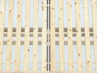 MANDAL Bed frame with drawers Low-poly 3D model