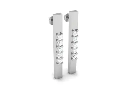 Solitaire Diamond Earring 3D print model