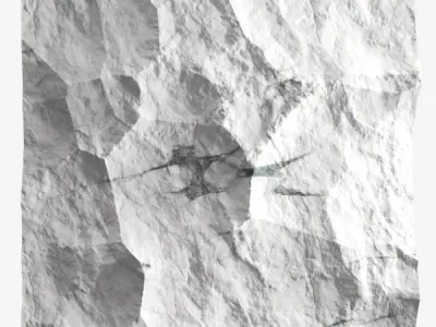 286-RockPanel piece of rock on wall 3D model