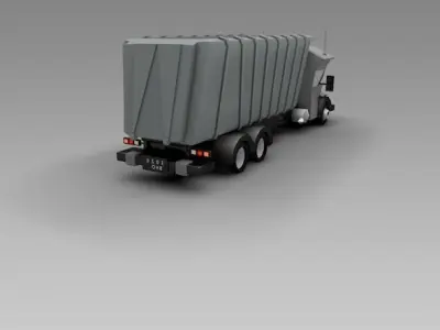 Low Poly Truck dump Low-poly 3D model