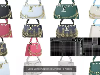 Louis Vuitton Capucines Mini Bag 3D Model Pack