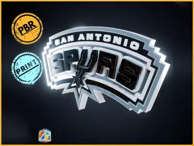 San Antonio Spurs logo - Cinematic - 3D print 3D model