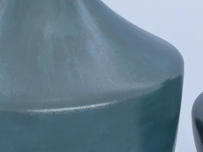 Ceramic Blue Vases 3D model