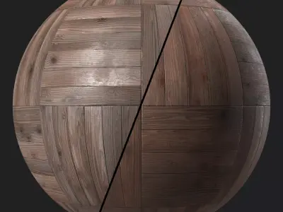 Parquet Materials 27- Parquet By Old Wood Damaged Texture