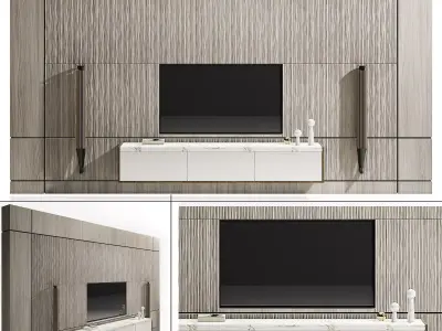 TV STAND SET 3D model