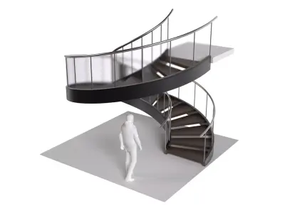 Spiral Staircase v1 Architectural Stairs 360 3D model