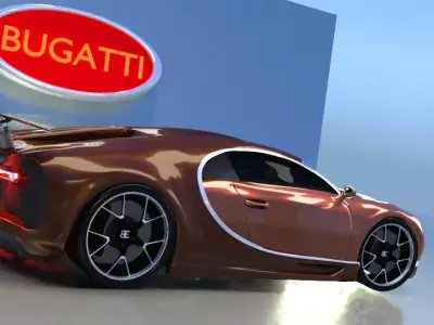 bugatti car 3D model from CGTrader