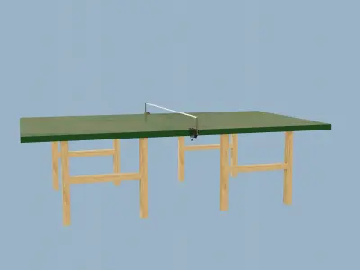 Tennis table Low-poly 3D model