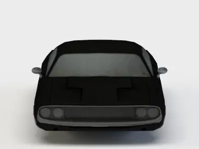 Car with no wheels Low-poly 3D model