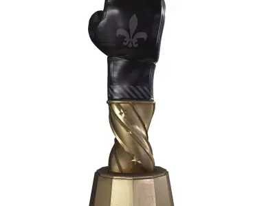 boxer gloves statues 3D model