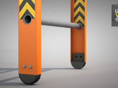 Construction - Ladder Orange 3D model