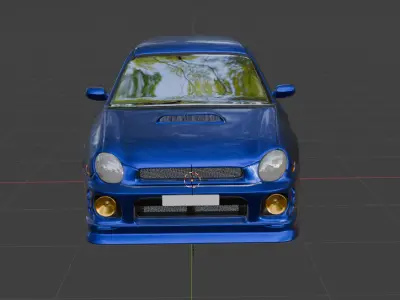 Realistic sports car 3D model High poly and low poly Low-poly 3D model