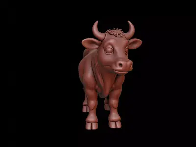 Cow Animal Sculpture 3D print model