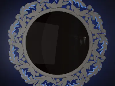 Carved  mirror sunburst Frame 2 3D model