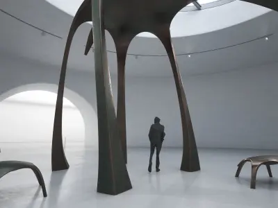 Modern Abstract Animal Sculpture Low-poly 3D model