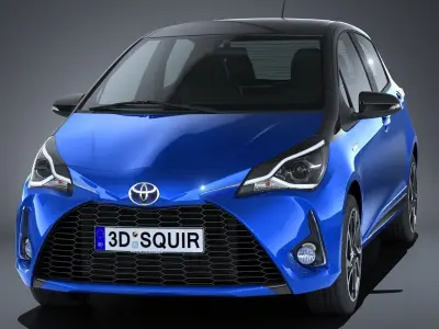Toyota Yaris hybrid 2017 3D model
